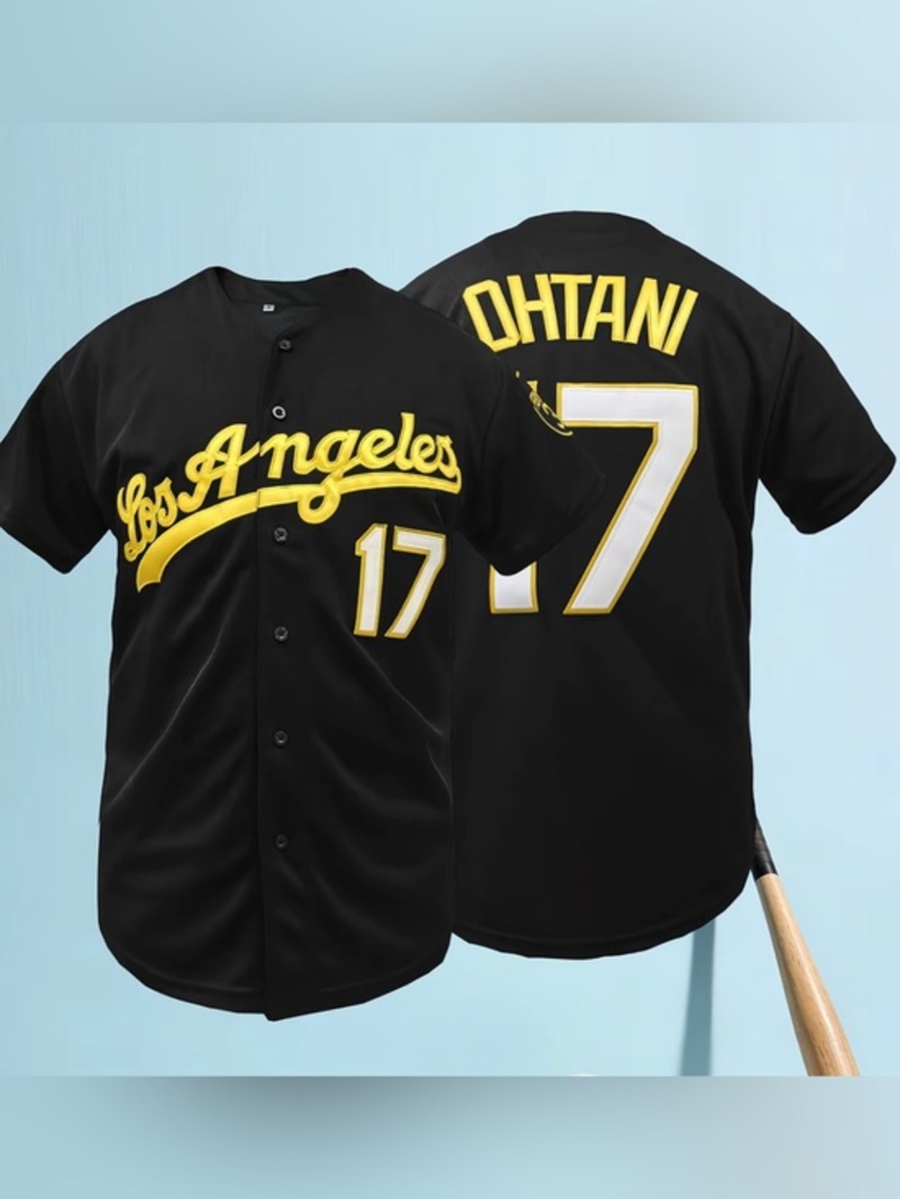 New L.A Dodgers Black & Gold  Ohtani Jersey  Valenzuela Tribute Patch xxl